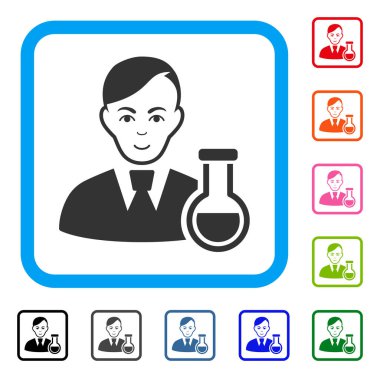 Kimyager çerçeveli mutluluk simgesi
