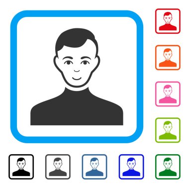 Çerçeveli erkek zevk simgesi