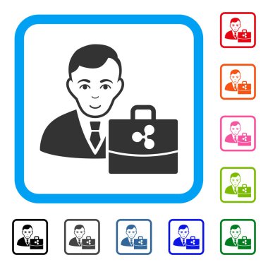 Gülümseyen simgesi dalgalanma Accounter çerçeveli