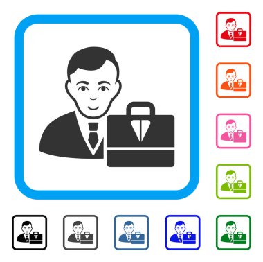 Ton çerçeveli Accounter memnun simgesi