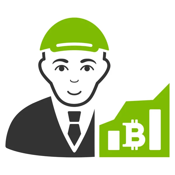 Ikona Bitcoin Trader — Wektor stockowy