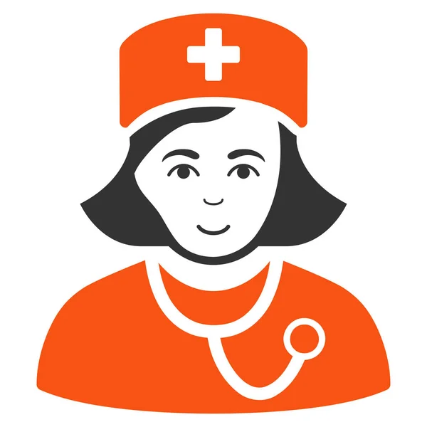 Physician Lady Icon — Stock Vector