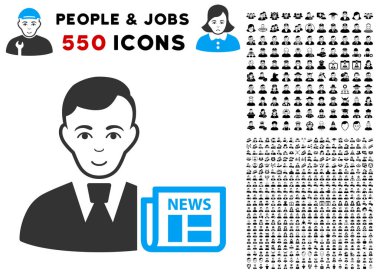 Bonus ile işadamı haber simgesi