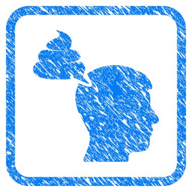 Bok düşünen biri Grunge simgesi çerçeveli