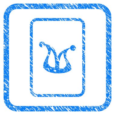 Joker oyun kartı Grunge simgesi çerçeveli