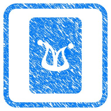 Joker oyun kartı Grunge simgesi çerçeveli