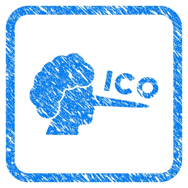 Ico Lier keretes Grunge ikon — Stock Vector