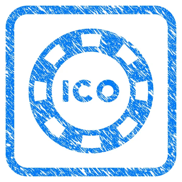 Ico Token keretes Grunge ikon — Stock Vector