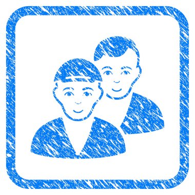 Çocuklar damga çerçeveli