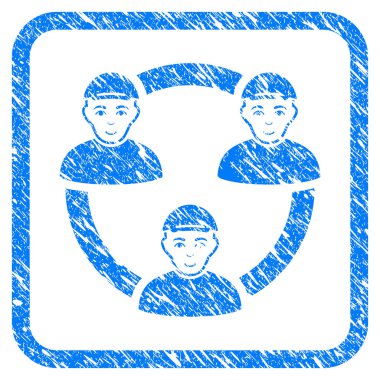 Sosyal ağ damga çerçeveli