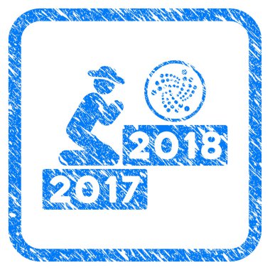 Kişi dua Iota 2018 yılına damga çerçeveli