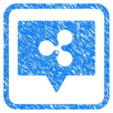 Dalgalanma afiş damga çerçeveli