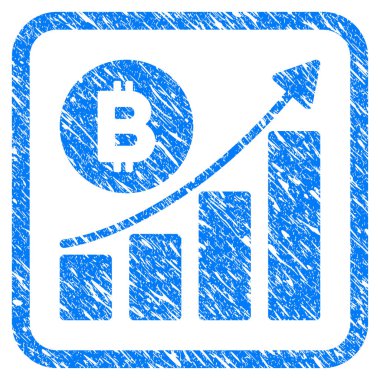 Trend büyüyen Bitcoin damgası çerçeveli
