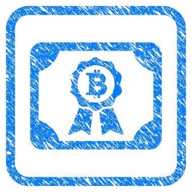 Bitcoin sertifika damgası çerçeveli
