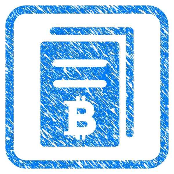 Bitcoin Price Copy Framed Stamp — Stock Vector