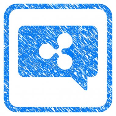 Dalgalanma mesaj bulut damga çerçeveli