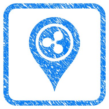 Dalgalanma harita işareti damgası çerçeveli