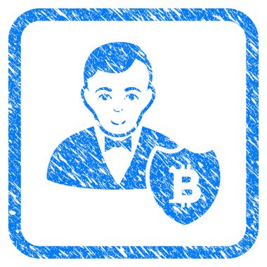 Bitcoin koruyucu damga çerçeveli
