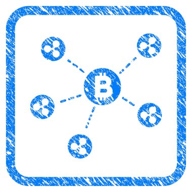 Damga Bitcoin dalgalanma ağ çerçeveli