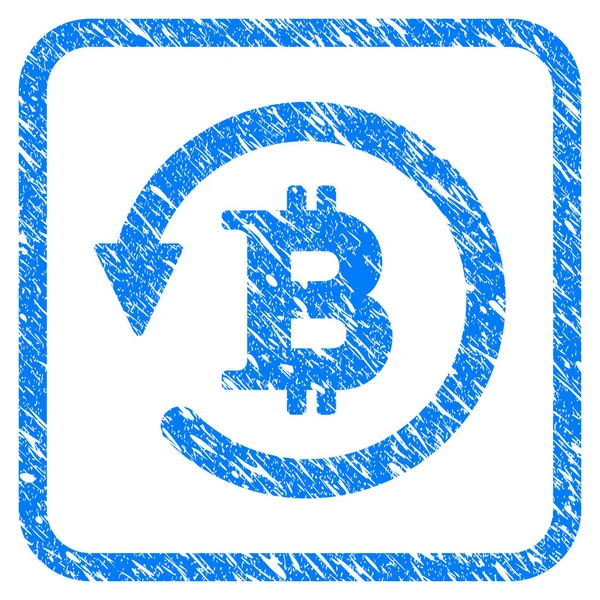 Bitcoin visszaterhelési keretes bélyegző — Stock Vector