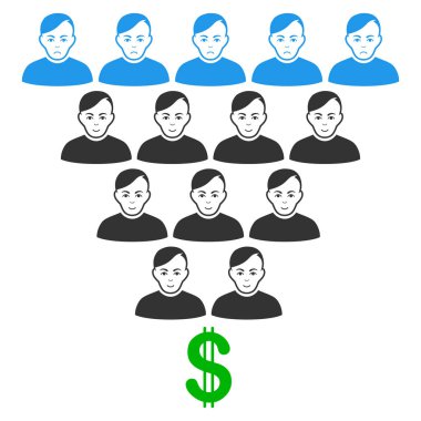 Ponzi piramit şeması simgesi