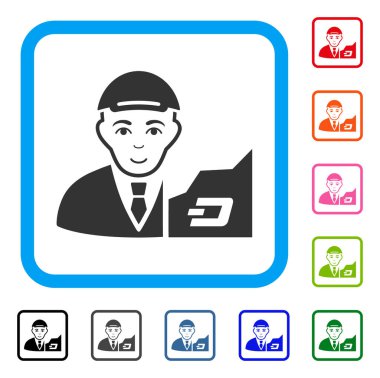 Dash tüccar mutluluk simgesi çerçeveli