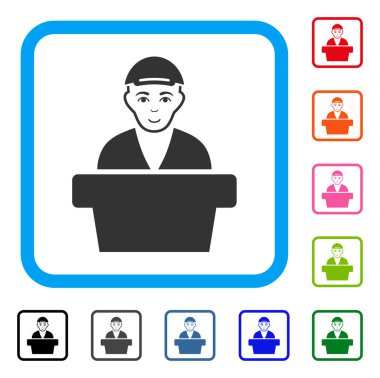 Resmi katip çerçeveli zevk simgesi