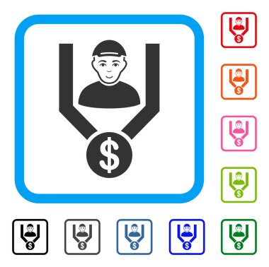 Müşteri Satış Huni memnun simgesi çerçeveli