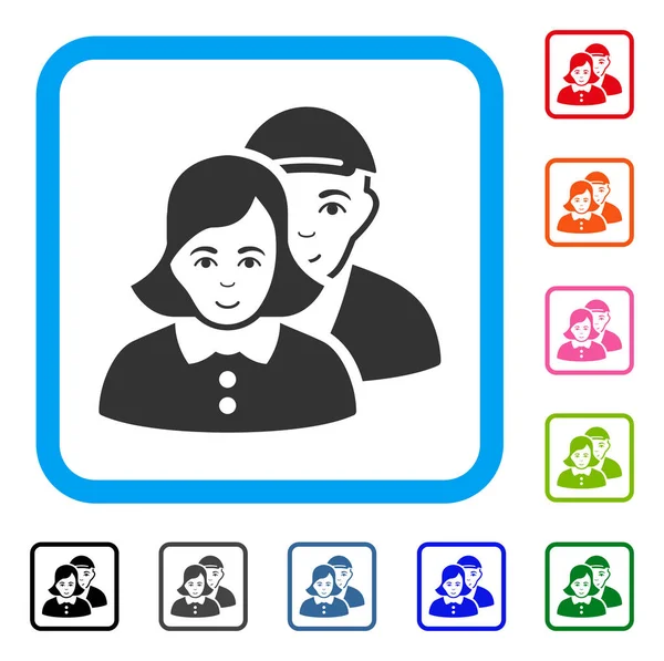 People Couple Framed Gladness Icon