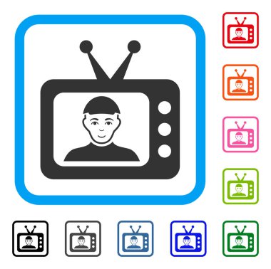 TV Dictor sevinç simgesi çerçeveli