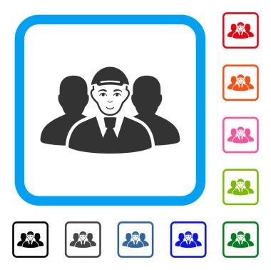 Takım mutluluk simgesi çerçeveli