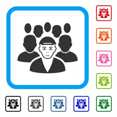 Personel lideri mutluluk simgesi çerçeveli