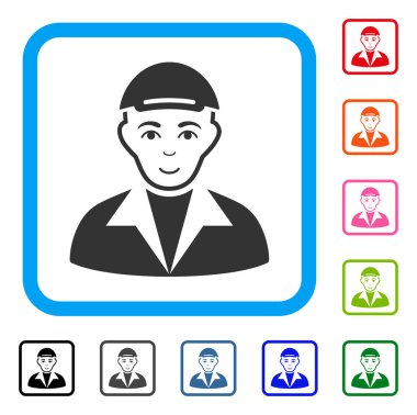 Adam çerçeveli mutluluk simgesi