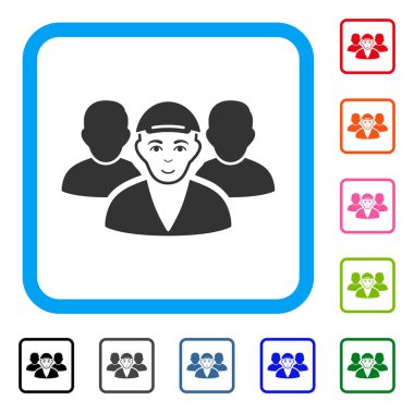 Erkek arkadaşları sevinç simgesi çerçeveli