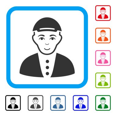 Çerçeveli çocuk memnun simgesi