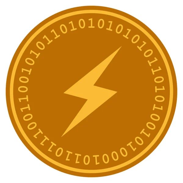 Moneda Digital Thunderbolt — Vector de stock