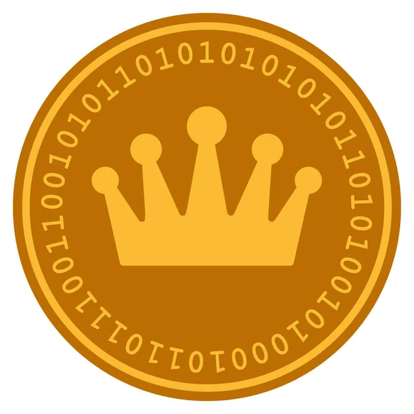 Корона цифрових монета — стоковий вектор