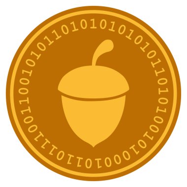 Meşe palamudu dijital madeni para