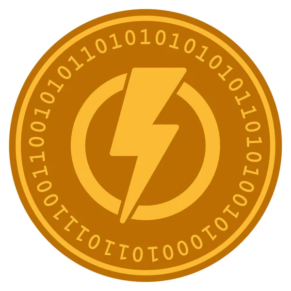 Electricidad Digital Coin — Vector de stock