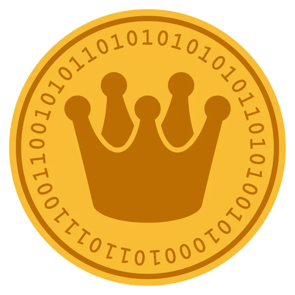 Moneda Digital Corona Real — Vector de stock