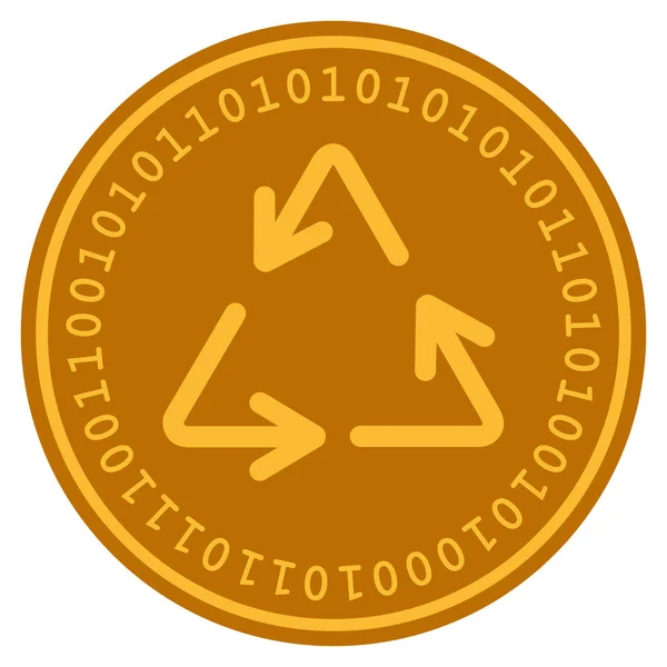 Recycle digitale Coin — Stockvector