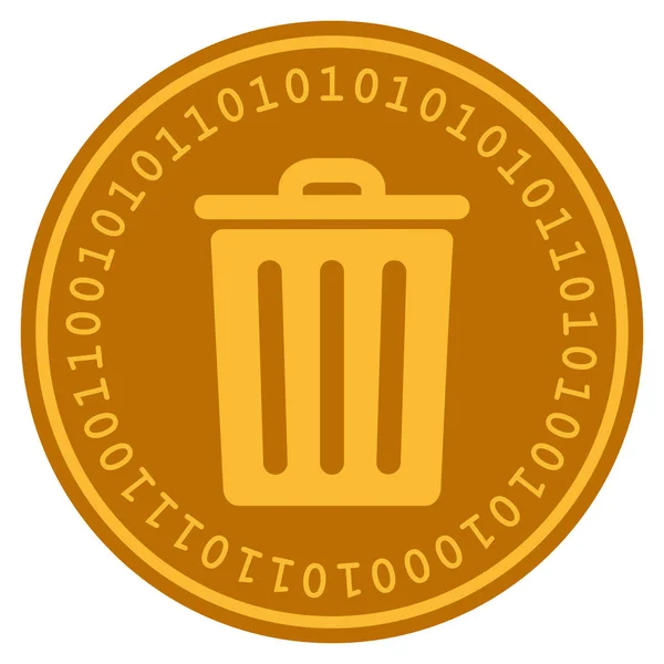 Digitální Coin popelnice — Stockový vektor
