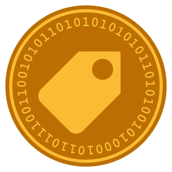 Token digitale Coin — Stockvector