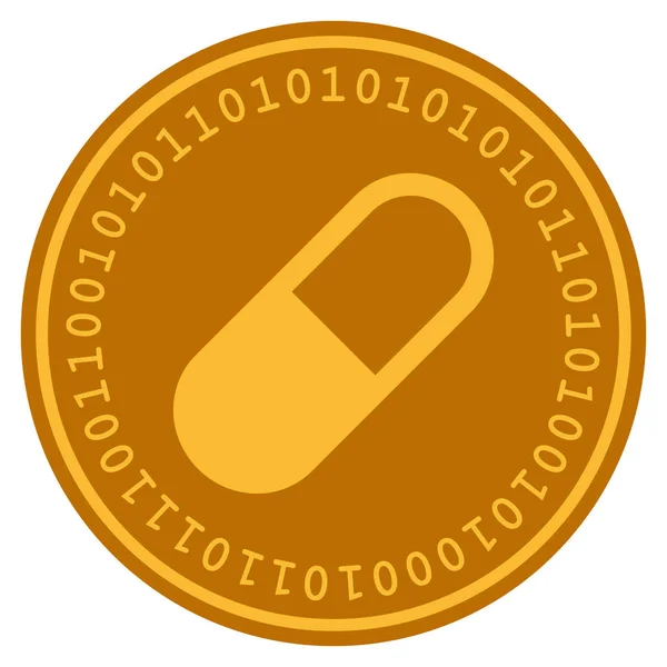 Leki granulatu cyfrowy Coin — Wektor stockowy