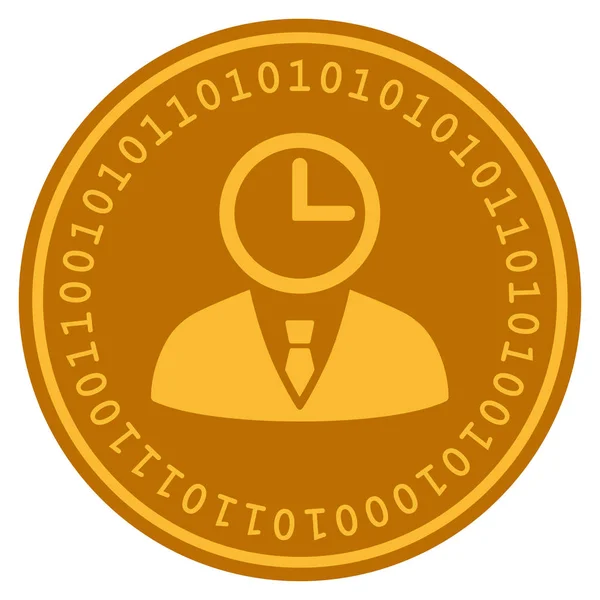 Menedżer czasu cyfrowy Coin — Wektor stockowy