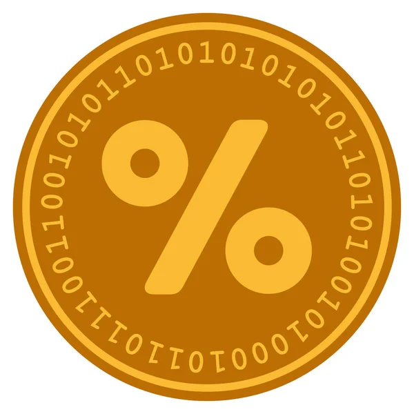 Τοις εκατό ψηφιακό νόμισμα — Διανυσματικό Αρχείο