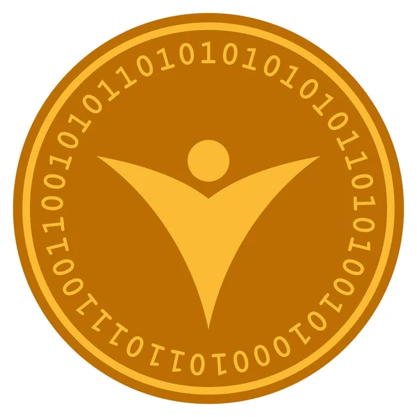 Futuriste Homme Digital Coin — Image vectorielle