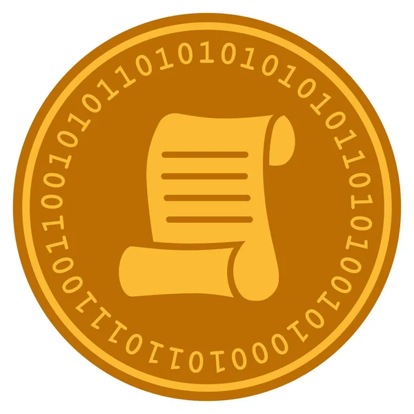 Script Roll digitale Coin — Stockvector