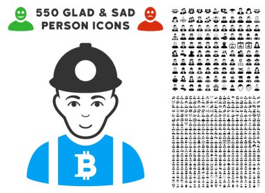 Bonus ile Bitcoin madenci simgesi