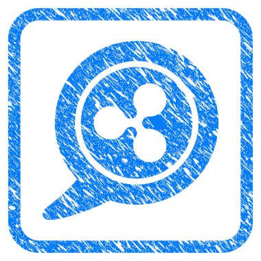 Dalgalanma mesaj balon pul çerçeveli